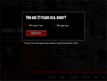 Tablet Screenshot of fireballwhisky.com